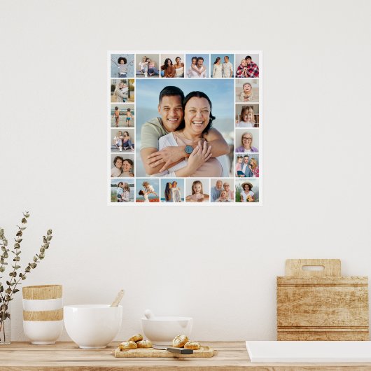 Creëer Your Ewn 21 Photo Collage Poster (Keuken)