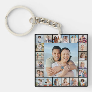Creëer Your Ewn 21 Photo Collage Sleutelhanger