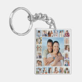 Creëer Your Ewn 21 Photo Collage Sleutelhanger (Voorkant Links)