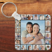 Creëer Your Ewn 21 Photo Collage Sleutelhanger (Voorkant)
