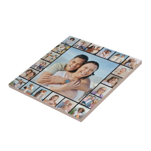 Creëer Your Ewn 21 Photo Collage Tegeltje (Zijkant)