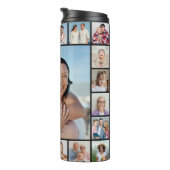 Creëer Your Ewn 21 Photo Collage Thermosbeker (Geroteerd rechts)