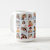 Creëer Your Ewn 24 Photo Collage Koffiemok (Voorkant links)