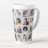 Creëer Your Ewn 24 Photo Collage Latte Mok (Rechterhoek)