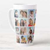 Creëer Your Ewn 24 Photo Collage Latte Mok (Linkerhoek)