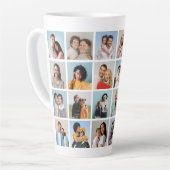 Creëer Your Ewn 24 Photo Collage Latte Mok (Linkerhoek)
