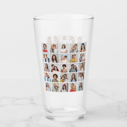 Creëer Your Ewn 25 Photo Collage Glas (Achterkant)