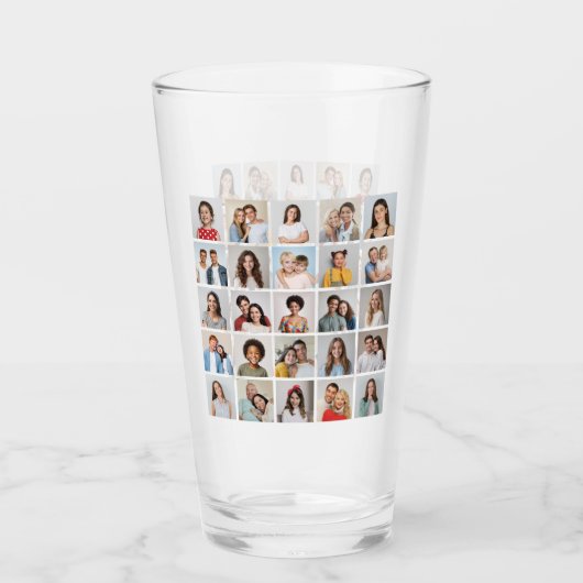 Creëer Your Ewn 25 Photo Collage Glas (Voorkant)