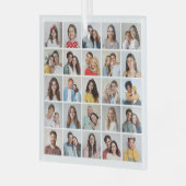 Creëer Your Ewn 25 Photo Collage Glas Ornament (Voorkant links)