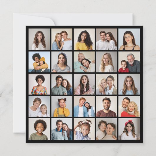 Creëer Your Ewn 25 Photo Collage Kaart (Voorkant)