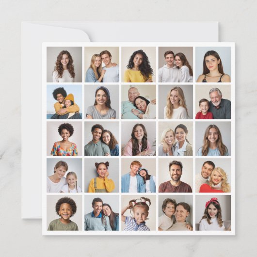 Creëer Your Ewn 25 Photo Collage Kaart (Voorkant)