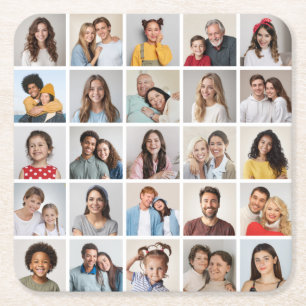 Creëer Your Ewn 25 Photo Collage Kartonnen Onderzetters