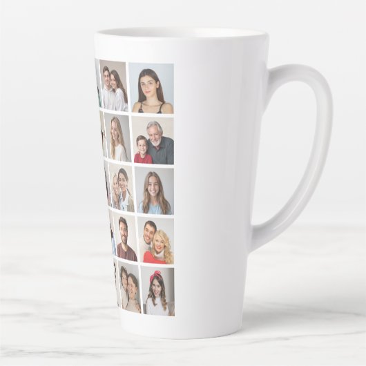 Creëer Your Ewn 25 Photo Collage Latte Mok (Rechts)
