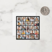 Creëer Your Ewn 25 Photo Collage Notitiekaartje (Voorkant / Achterkant in situ)