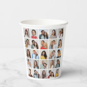 Creëer Your Ewn 25 Photo Collage Papieren Bekers (Achterkant)