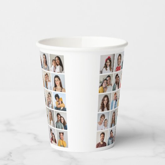 Creëer Your Ewn 25 Photo Collage Papieren Bekers (Links)