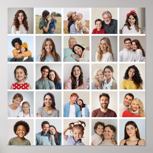 Creëer Your Ewn 25 Photo Collage Poster (Voorkant)