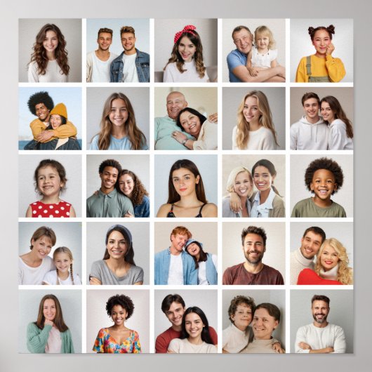 Creëer Your Ewn 25 Photo Collage Poster (Voorkant)
