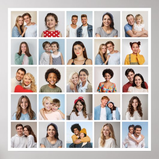 Creëer Your Ewn 25 Photo Collage Poster (Voorkant)