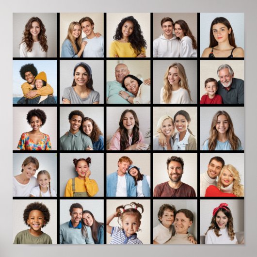Creëer Your Ewn 25 Photo Collage Poster (Voorkant)
