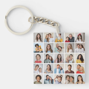 Creëer Your Ewn 25 Photo Collage Sleutelhanger