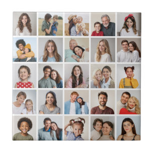 Creëer Your Ewn 25 Photo Collage Tegeltje