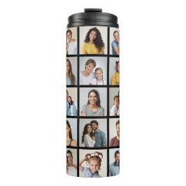 Creëer Your Ewn 25 Photo Collage Thermosbeker