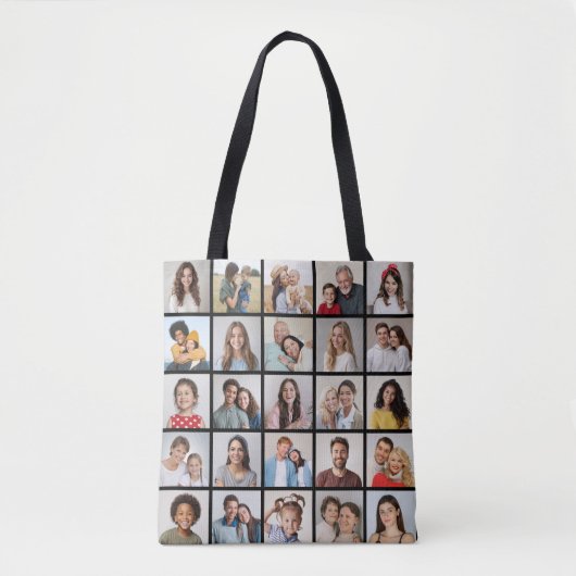 Creëer Your Ewn 25 Photo Collage Tote Bag (Voorkant)
