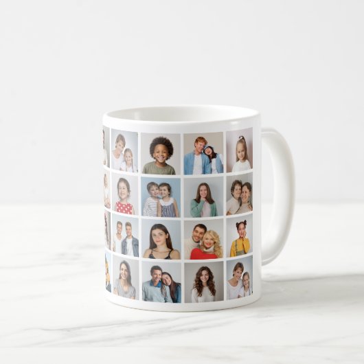 Creëer Your Ewn 28 Photo Collage Koffiemok (Voorkant rechts)