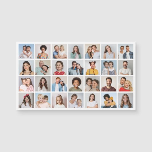 Creëer Your Ewn 28 Photo Collage Magnetic Card (Voorkant)