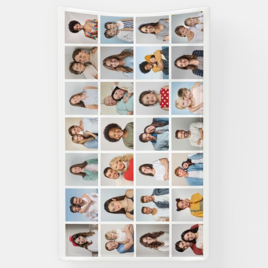 Creëer Your Ewn 28 Photo Collage Spandoek (Verticaal)