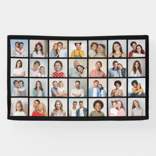 Creëer Your Ewn 28 Photo Collage Spandoek (Horizontaal)