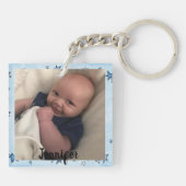 Creëer Your Ewn 2 Foto Little Boy Acryllic Sleutelhanger (Achterkant)