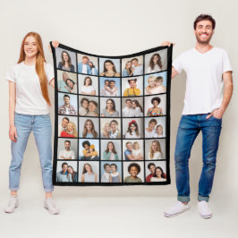 Creëer Your Ewn 30 Photo Collage Fleece Deken