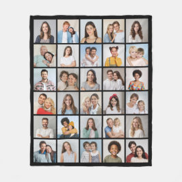 Creëer Your Ewn 30 Photo Collage Fleece Deken