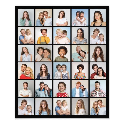 Creëer Your Ewn 30 Photo Collage Photo Enlargement Foto Afdruk (Voorkant)