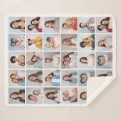 Creëer Your Ewn 30 Photo Collage Sherpa Deken (Voorkant (horizontaal))