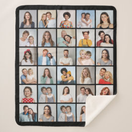 Creëer Your Ewn 30 Photo Collage Sherpa Deken