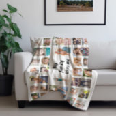 Creëer Your Ewn 32 Family Photo Collage White Fleece Deken