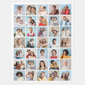 Creëer Your Ewn 35 Photo Collage Fleece Deken (Voorkant)