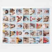 Creëer Your Ewn 35 Photo Collage Fleece Deken (Voorkant (Horizontaal))