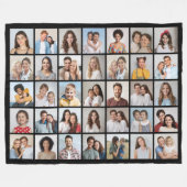 Creëer Your Ewn 35 Photo Collage Fleece Deken (Voorkant (Horizontaal))