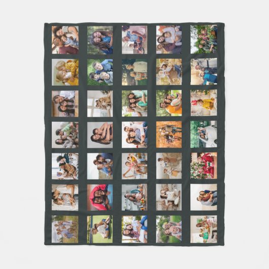 Creëer Your Ewn 35 Photo Collage Fleece Deken (Voorkant)