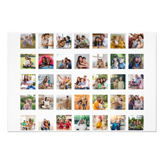 Creëer Your Ewn 35 Photo Collage Foto Afdruk (Voorkant)