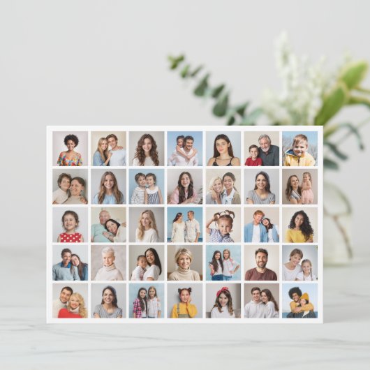 Creëer Your Ewn 35 Photo Collage Kaart (Staand voorkant)