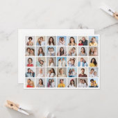 Creëer Your Ewn 35 Photo Collage Kaart (Voorkant / Achterkant in situ)