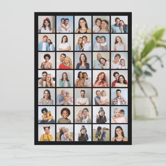 Creëer Your Ewn 35 Photo Collage Kaart (Staand voorkant)