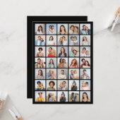 Creëer Your Ewn 35 Photo Collage Kaart (Voorkant / Achterkant in situ)