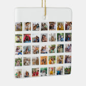 Creëer Your Ewn 35 Photo Collage Keramisch Ornament (Rechts)