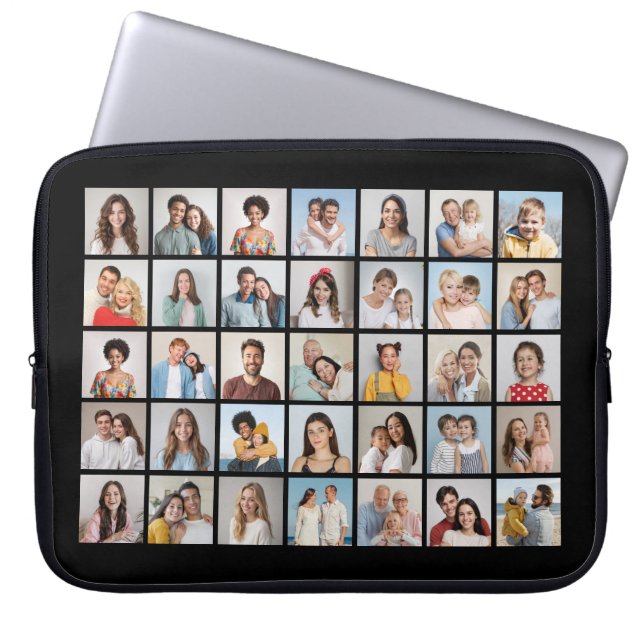 Creëer Your Ewn 35 Photo Collage Laptop Sleeve (Voorkant)